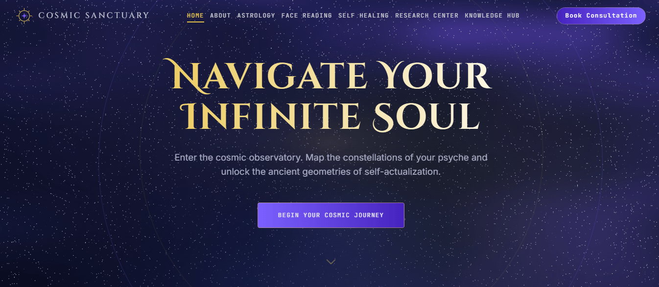 Observatory — Astrology & Wellness Studio Template