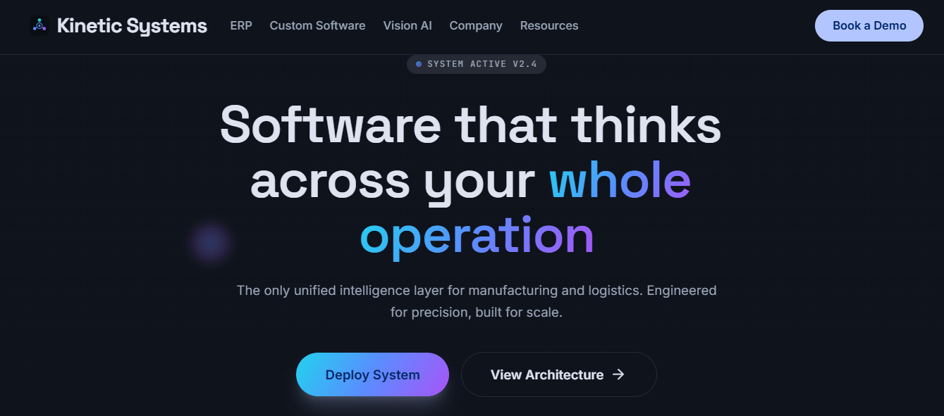 Kinetic — Industrial ERP & AI Platform Template