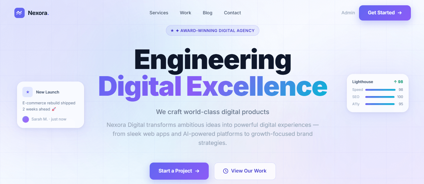 Nexora — Full-Service Digital Agency Template
