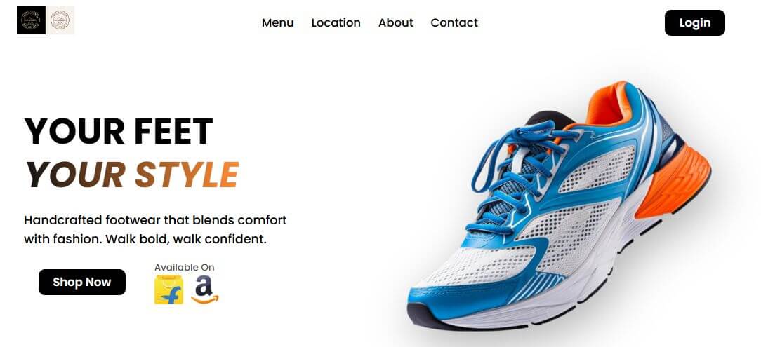 Footwear Landing Page