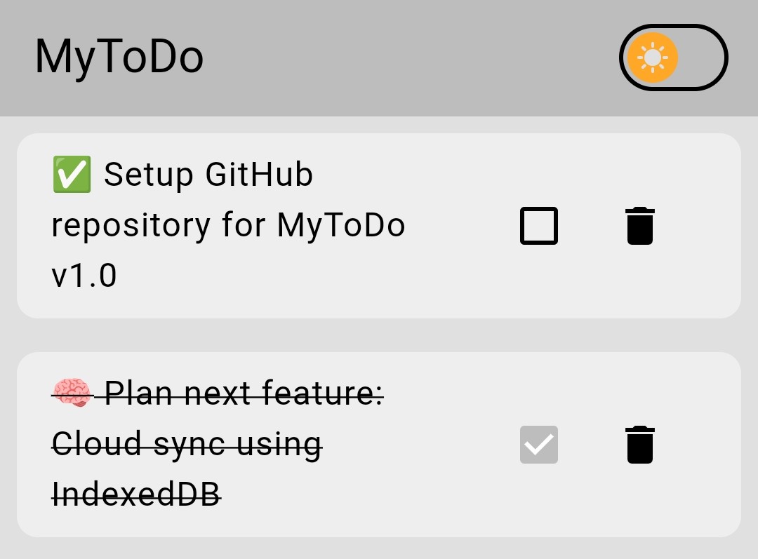 MyToDo – Flutter Android App